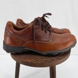 Born Men's Leather Oxfords Size 9.5 Lace up Brown Excellent Used Condition